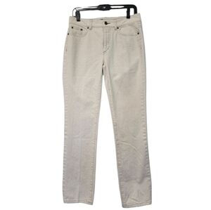 Lauren Ralph Lauren Womens Cream Straight Ankle Jeans 70's Size 6 Square Pocket